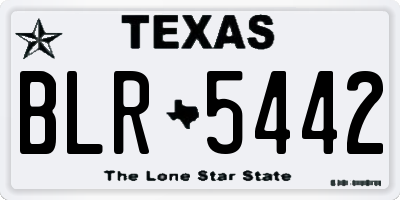 TX license plate BLR5442