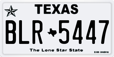 TX license plate BLR5447