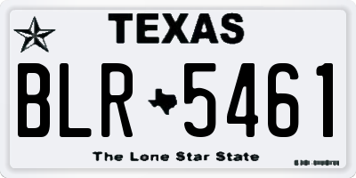 TX license plate BLR5461