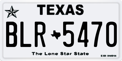 TX license plate BLR5470