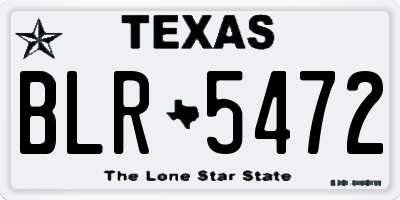TX license plate BLR5472