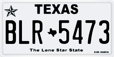 TX license plate BLR5473