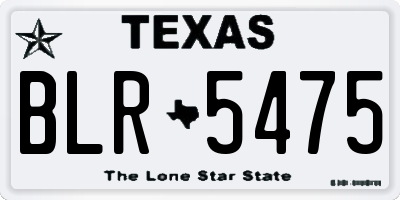 TX license plate BLR5475