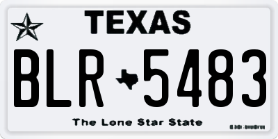 TX license plate BLR5483