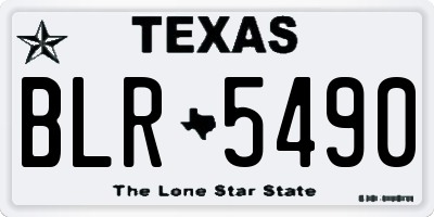 TX license plate BLR5490