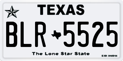 TX license plate BLR5525