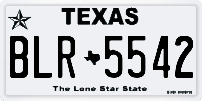 TX license plate BLR5542