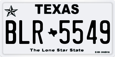 TX license plate BLR5549