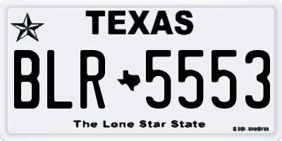 TX license plate BLR5553