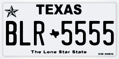 TX license plate BLR5555