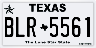 TX license plate BLR5561