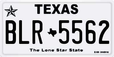 TX license plate BLR5562