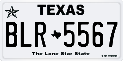 TX license plate BLR5567