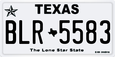 TX license plate BLR5583