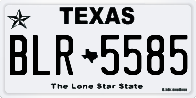 TX license plate BLR5585