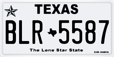 TX license plate BLR5587