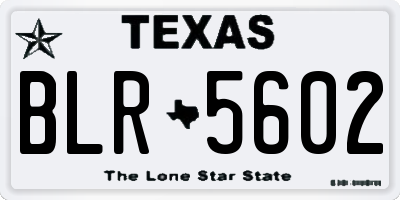 TX license plate BLR5602