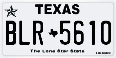 TX license plate BLR5610