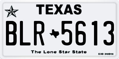 TX license plate BLR5613