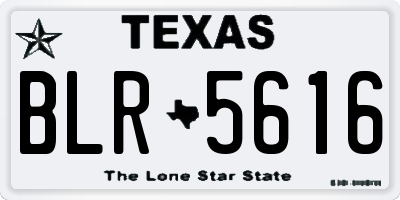 TX license plate BLR5616
