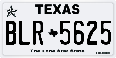 TX license plate BLR5625