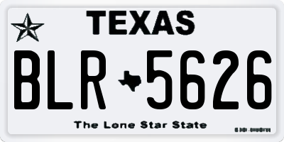 TX license plate BLR5626