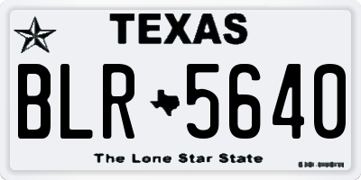 TX license plate BLR5640