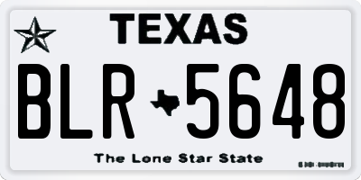 TX license plate BLR5648