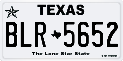 TX license plate BLR5652
