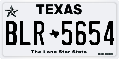 TX license plate BLR5654