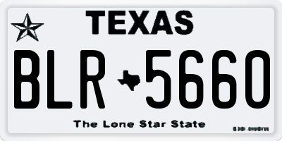 TX license plate BLR5660