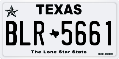 TX license plate BLR5661