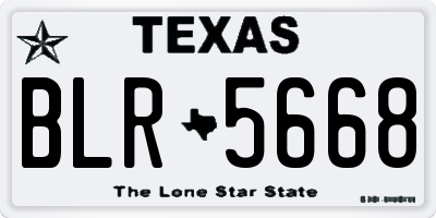 TX license plate BLR5668