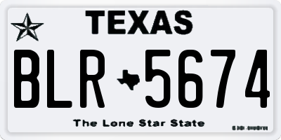 TX license plate BLR5674