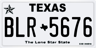 TX license plate BLR5676