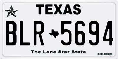 TX license plate BLR5694