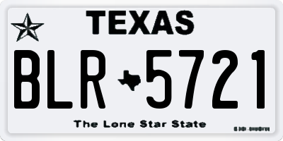 TX license plate BLR5721