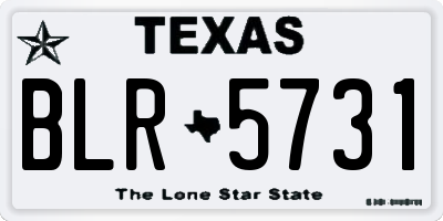 TX license plate BLR5731