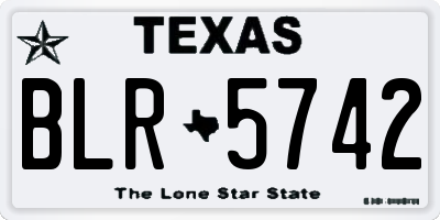 TX license plate BLR5742