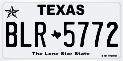 TX license plate BLR5772