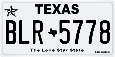 TX license plate BLR5778