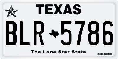 TX license plate BLR5786
