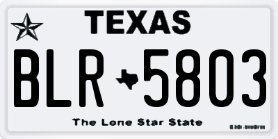 TX license plate BLR5803