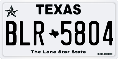 TX license plate BLR5804