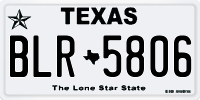 TX license plate BLR5806