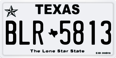 TX license plate BLR5813