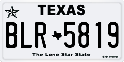 TX license plate BLR5819