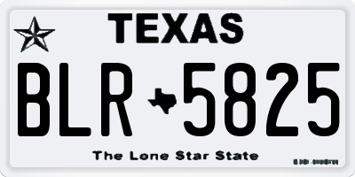 TX license plate BLR5825