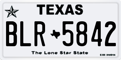 TX license plate BLR5842