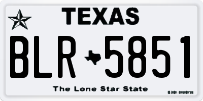 TX license plate BLR5851